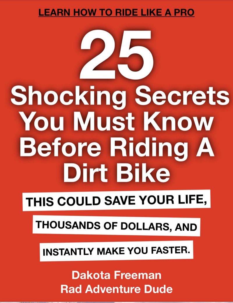 Cover of the free ebook 25 Shocking Secrets You Must Know Before Riding A Dirt Bike by Dakota Freeman